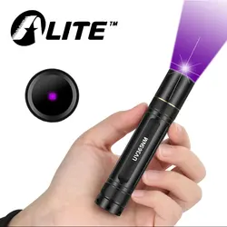 TMWT-linterna UV de haz fuerte, luz ultravioleta de 5W, filtro negro 18650, LED de alta potencia, 365Nm, para detección de huellas dactilares