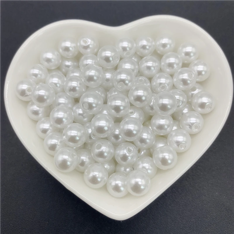 4mm-20mm Acrylic Spacer Beads Imitation Pearls Round Pearl Loose Beads For Jewelry Making DIY Clothing Jewelry Accessories