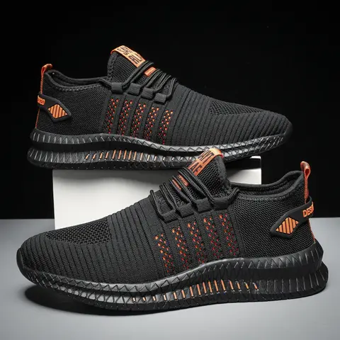 Scarpe da ginnastica alla moda Scarpe casual da uomo leggere Calzature maschili traspiranti Scarpe da passeggio stringate
