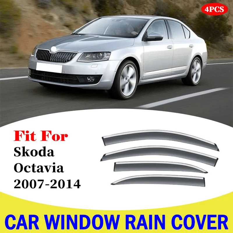 

Для Skoda Octavia 2007-2014 Автомобильный Стайлинг Защита от дождя и солнца Защитный чехол рамка внешние аксессуары чехол от дождя на окно автомобиля