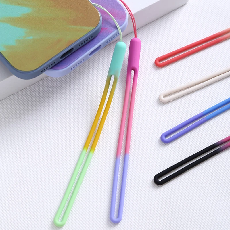 새로운 수채화 실리콘 끈, 액체 손목 끈, 크리에이티브 스피커 팬, 짧은 슬링 U 디스크 실리콘 휴대폰 끈, 1 개