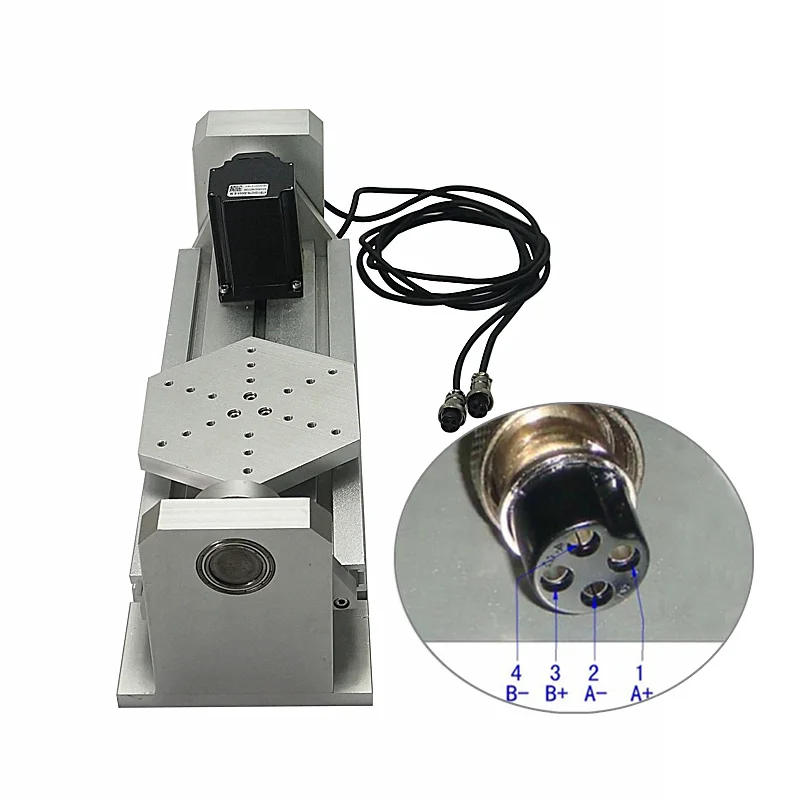 CNC Rotary Axis 4th 5th Axis for CNC Router A Axis Plate Type with Nema23 Stepper Motor Woodworking CNC Miling Engraving Machine