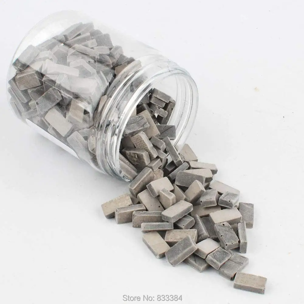 250pcs Brick Building Set Dollhouse Miniature Bricks Mini Bricks Model (Grey, 1:35)