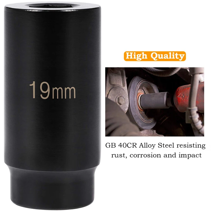 77080 19mm Harmonic Balancer Socket 3 Times Momentum Power of Standard Impact Sockets Fits for Honda Engines