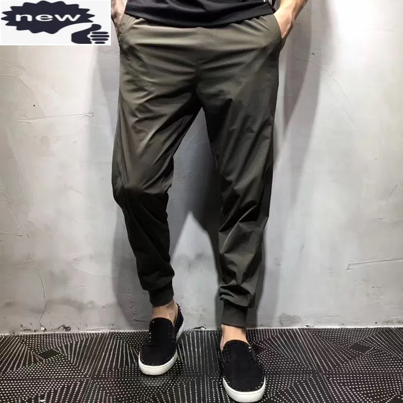 

Джоггеры мужские с эластичным поясом, спортивные штаны, повседневные длинные брюки, армейский зеленый Карго, уличная одежда, облегающие брюки для фитнеса, 4XL