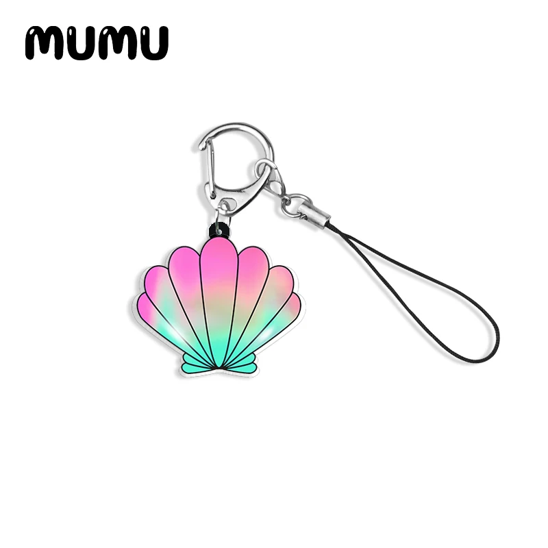 2020 New Mermaid Shell Keychain Handmade Jellyfish Manatee Starfish Keyring Epoxy Resin Jewelrys Bag Accessory