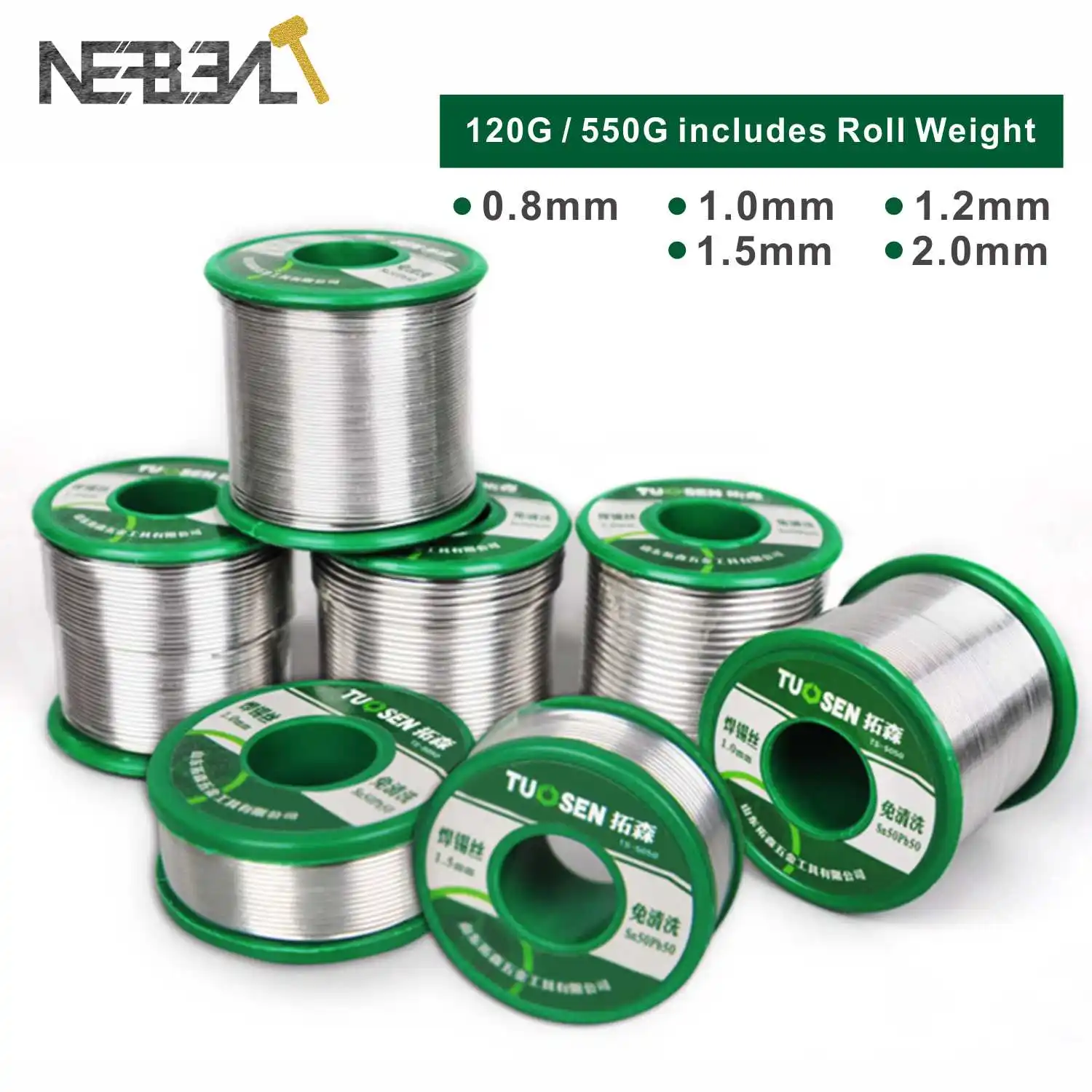 

0.8-2.0mm 500g Soldering Tin Lead Wire Tin Melt Rosin Core Solder Soldering Irons Wire High Purity Roll No-clean FLUX 2.0%