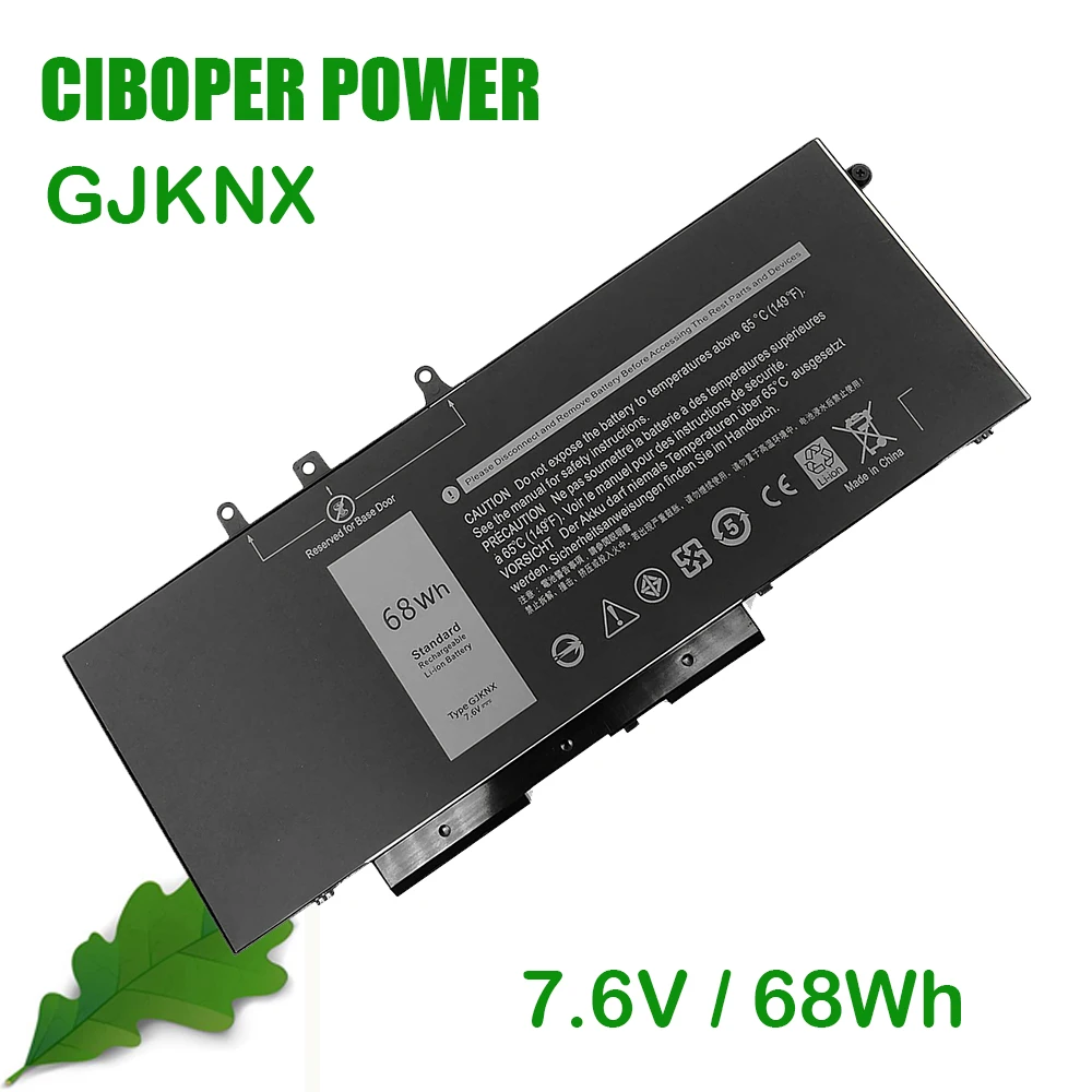 

CP Original Laptop Battery GJKNX 7.6V 68Wh GD1JP 0GD1JP For Latitude E5480 5580 5490 5590 and Precision M3520 M3530 Series