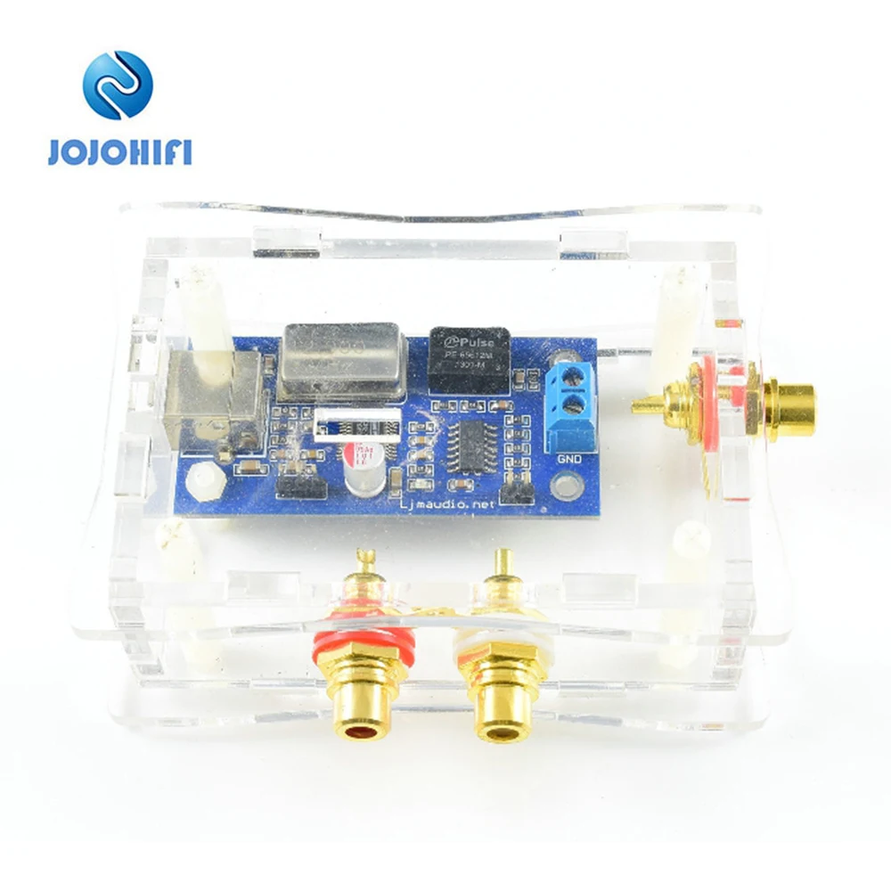 Karta dźwiękowa klasy HIFI PCM2704 w/okno akrylowe i złącze RCA USB na S / PDIF USB obsługuje wyjście analogowe wyjście cyfrowe SPDIF