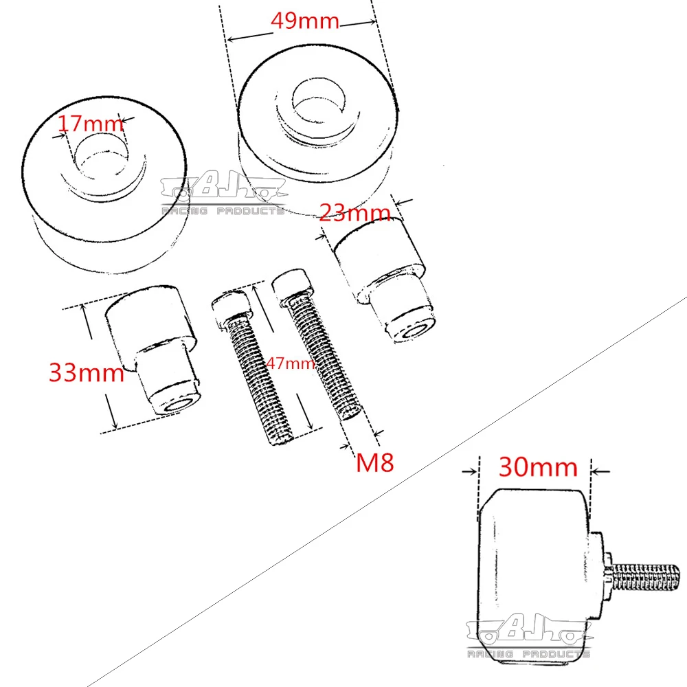 Deslizador de armazón de rueda de horquilla delantera y trasera CNC, Almohadillas protectoras contra choques Roda para KTM DUKE/RC 125, 200, 250,