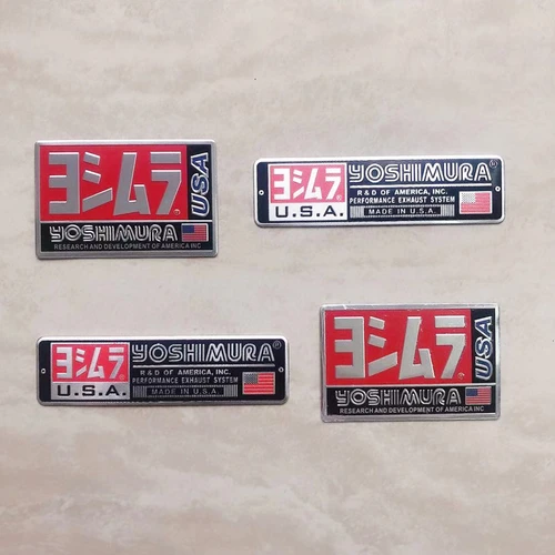 Imagen 1 del producto 2 unids/set nueva aleación de aluminio tubos de escape de motocicleta pegatina de tubo personalidad fresca Escorpio aplicar a Yoshimura