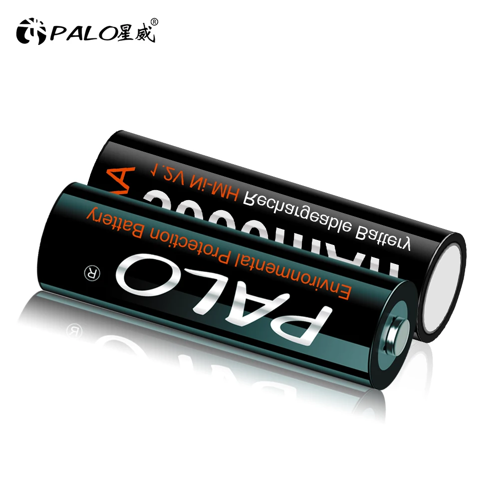 Gorąca sprzedaż PALO 100% oryginalna bateria AA 1,2 V NiMH AA Akumulator 3000 mAh Niskie samowyładowanie baterii AA Aparat Zabawka Samochody