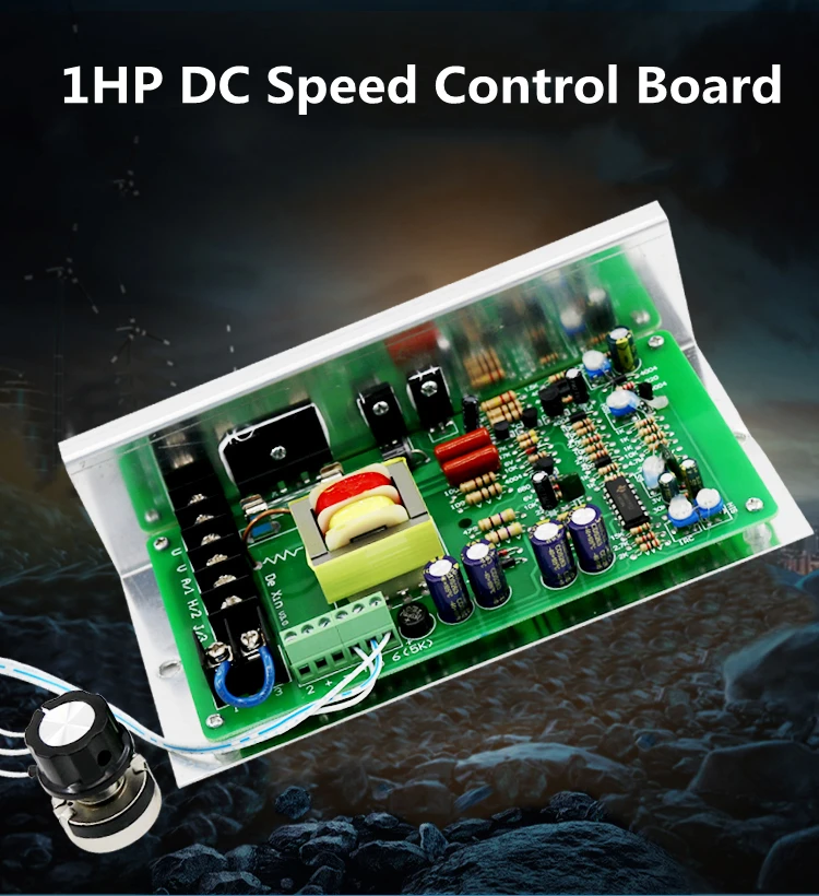 1HP 220V 110V DC Motor Speed Controller Board 750w Motor Governor Dual Control Driver Board