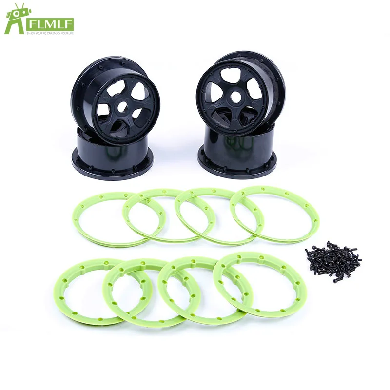 Plastic Four Generation Wheel Hub And Rim Kit Fit for 1/5 HPI ROVAN KM BAJA 5B 5T 5SC