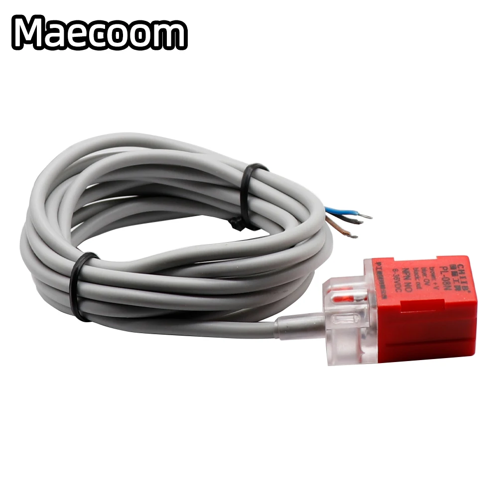 Voron 2.4 3d Printer PL-08N 8mm Sensing DC NPN NC Cube Shell Inductive Screen Shield Type Proximity Switch LP08 Sensor