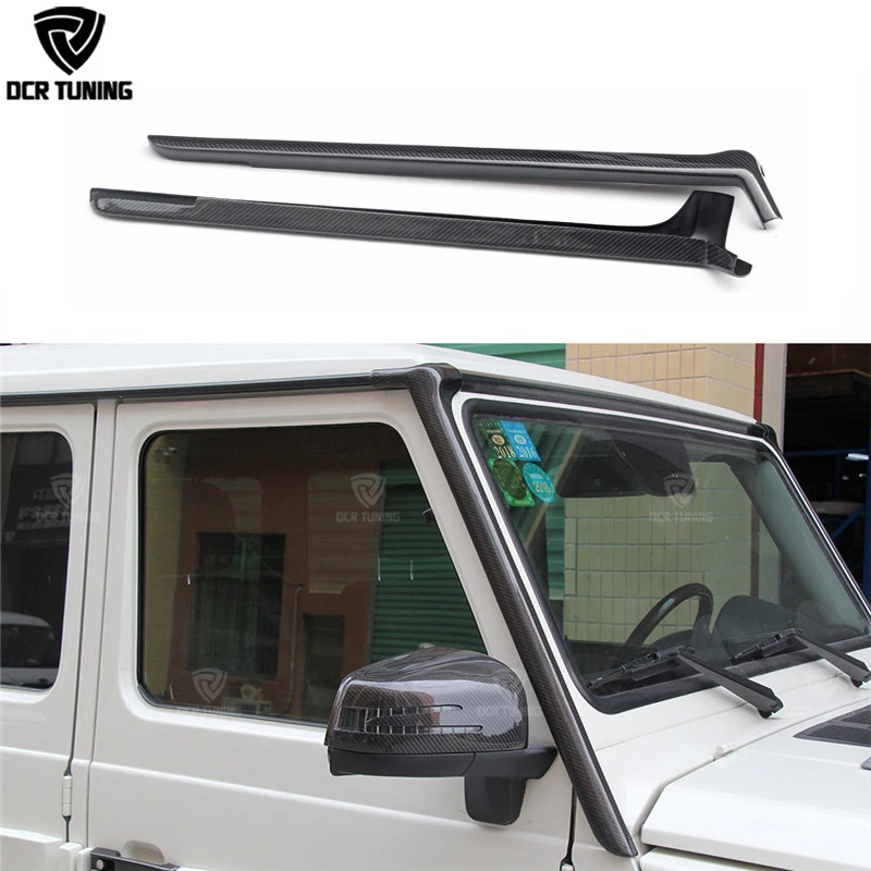 

2 Pcs / Set Carbon Fiber A Pillar Mouldings Trim Cover For Mercedes - Benz G-Class G500 G63 A Pillar 2010 - UP