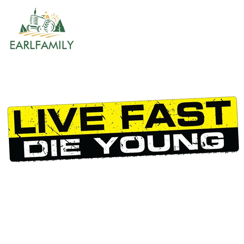 EARLFAMILY 15 см x 3 см живая быстро Наклейка Винил JDM смешной бампер автомобиль велосипед 4x4 гоночный скоростной Дрифт Водонепроницаемая Автомобильная наклейка s