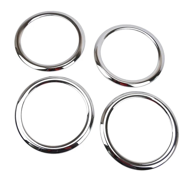 Car Chrome Interior Door Stereo Speaker Collar Cover Trim Fit For Compass 2008-2014 For Jeep Patriot 2007-2015 Auto Styling