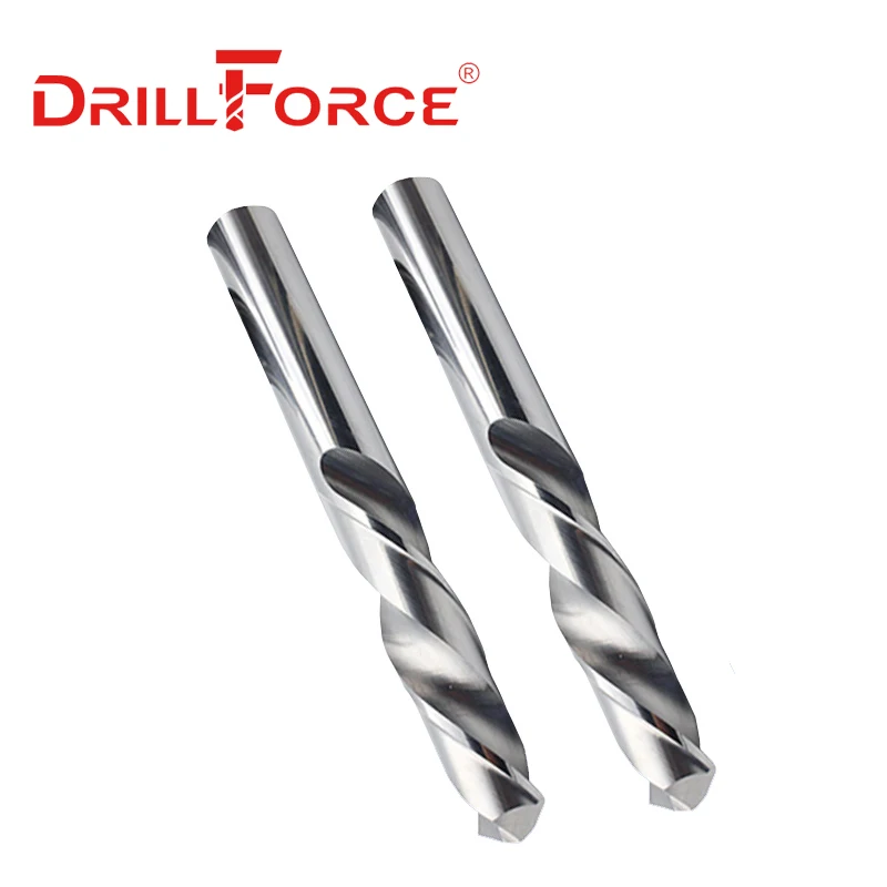 Drillforce 1PC 0.5mm-20mm Left Hand Solid Carbide Drill Bits Reverse Spiral Flute Twist Drill Bit For Hard Alloy Stainless Tool