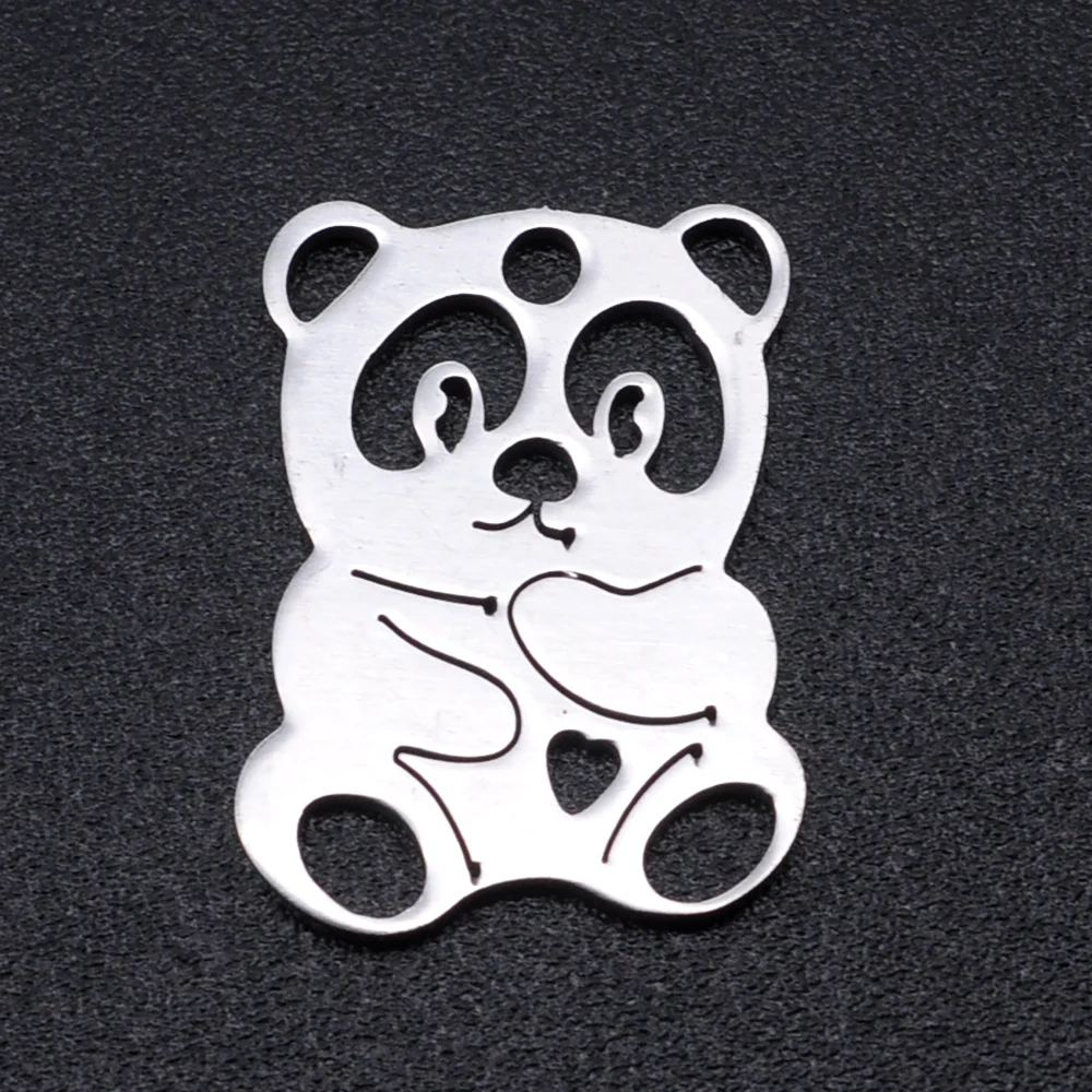 5pcs/lot Chihuahua Dog DIY Charms Wholesale 316 Stainless Steel Koala Cat Connectors Charm Bird Panda Unicorn Jewelry Pendant