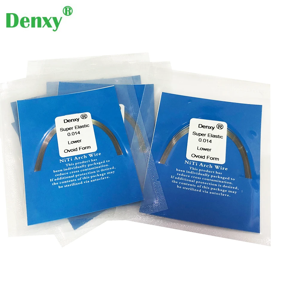 Denxy Dental 100pc High Quality Niti Archwire Super Elastic Niti Wire Orthodontic Niti Dental Nitinol wires Orthodontic wire