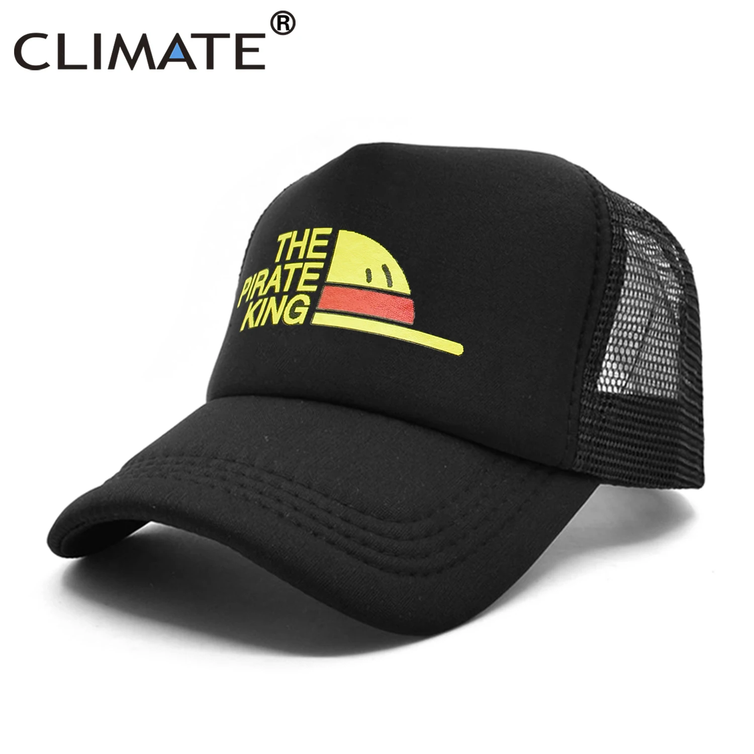 CLIMATE Luffy Cap  Luffy Hat Anime  Funny Trucker Cap Hat Hip Hop Cap Mesh Cap Hat Youth