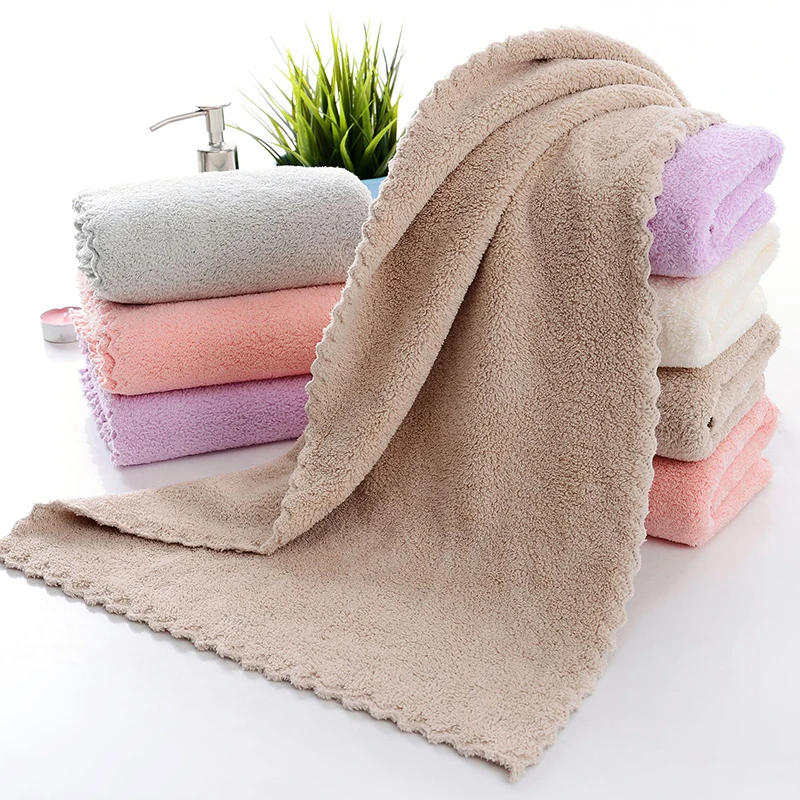 

Coral Velvet Face Towel Microfiber Absorbent Bathroom Home Towel Soft Comfortable Breathable Towels Shower Hair Face Hand Towel