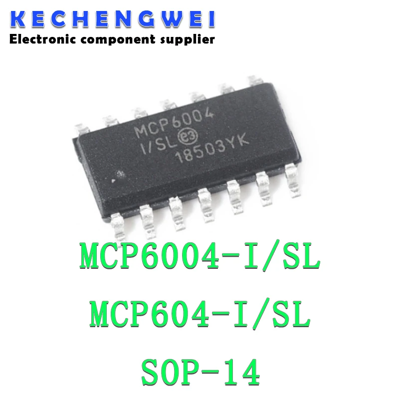 10PCS MCP6004-I/SL SOP-14 MCP6004-I SOP MCP6004 SMD MCP604-I/SL MCP604