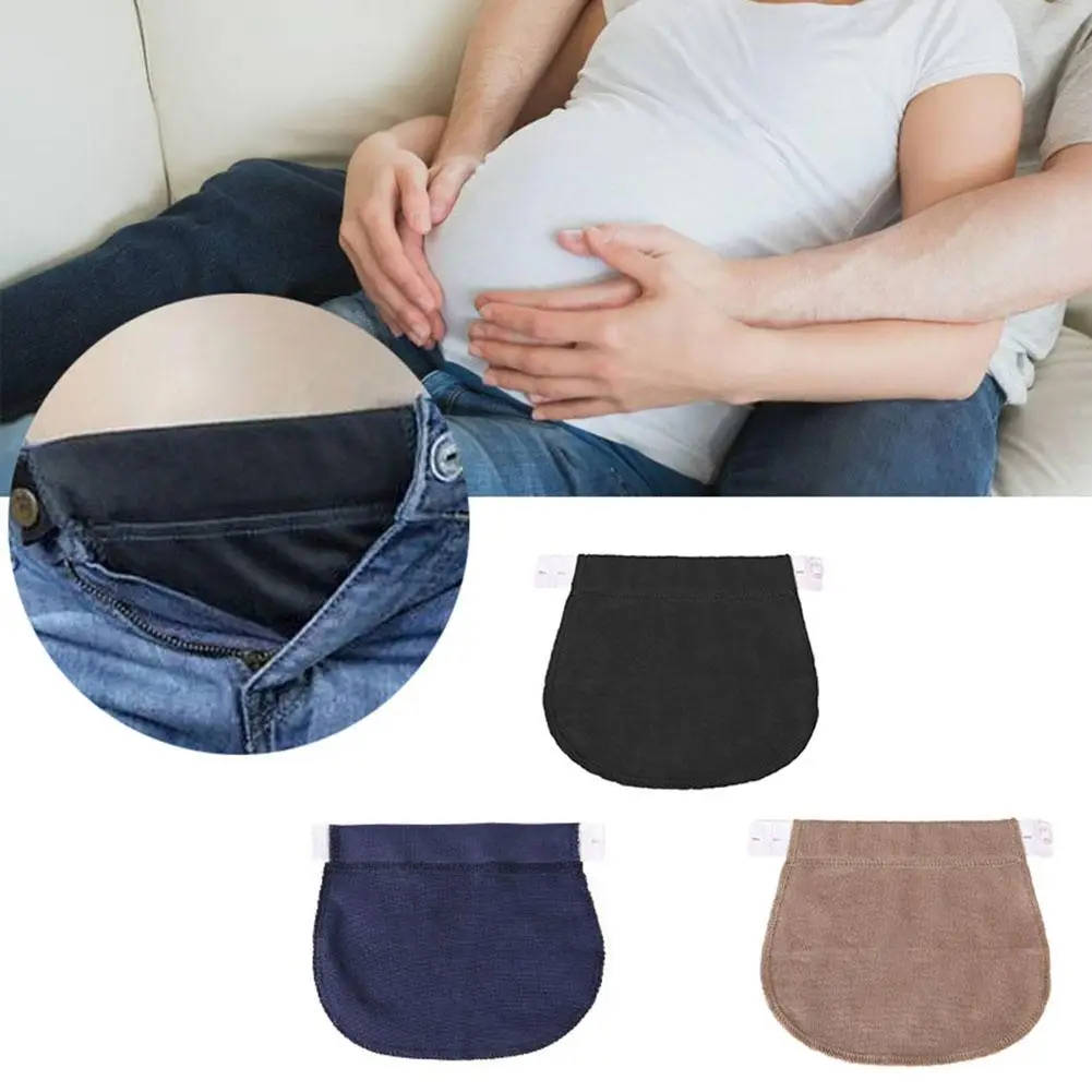 Maternity Pregnancy Waistband Belt Adjustable Elastic Pants Extended Button Lengthening Waist Extenders for Pregnant Women