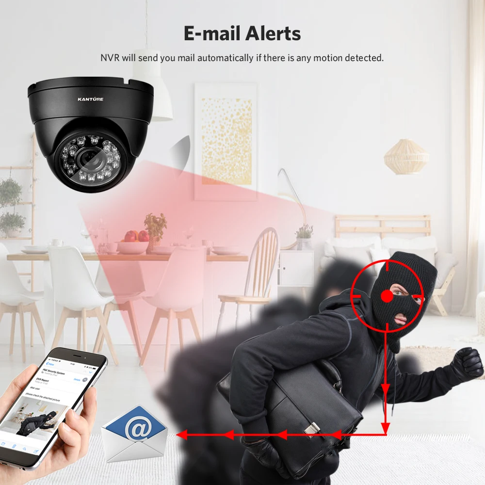 KANTURE 16CH 4K AHD DVR Kit 8MP CCTV Security Camera System Ai Indoor Outdoor Video Surveillance Set XMEYE