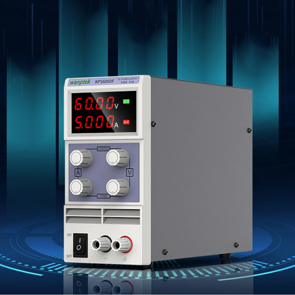 Imagem -02 - Fonte de Alimentação Wanptek Fonte de Energia Kps605df 060v 05a Led de Dígitos Ajustável dc Regulada para Laboratório