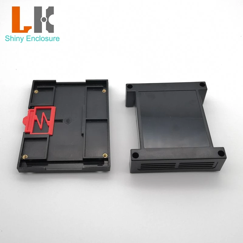 115x90x40mm LK-PLC01 Plastic PLC Din Rail Plastic Industrial Control Box Case Abs Din Rail Enclosure for PCB Project