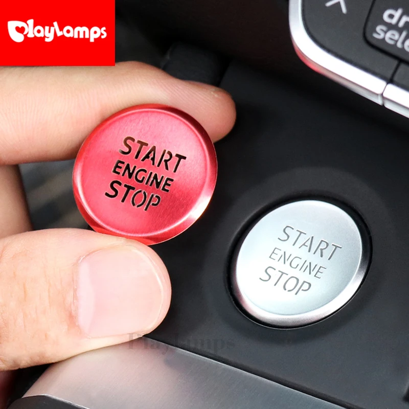 Car styling ENGINE START STOP switch button panel Covers Stickers Trim for Audi Q5 2018 2019 A6 2019  Interior auto Accessories