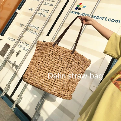 

Vintage Bohemian Straw Bag for Women Summer Large Capacity Beach Handbags Rattan Handmade Kintted Travel Bags Bolsas Mujer