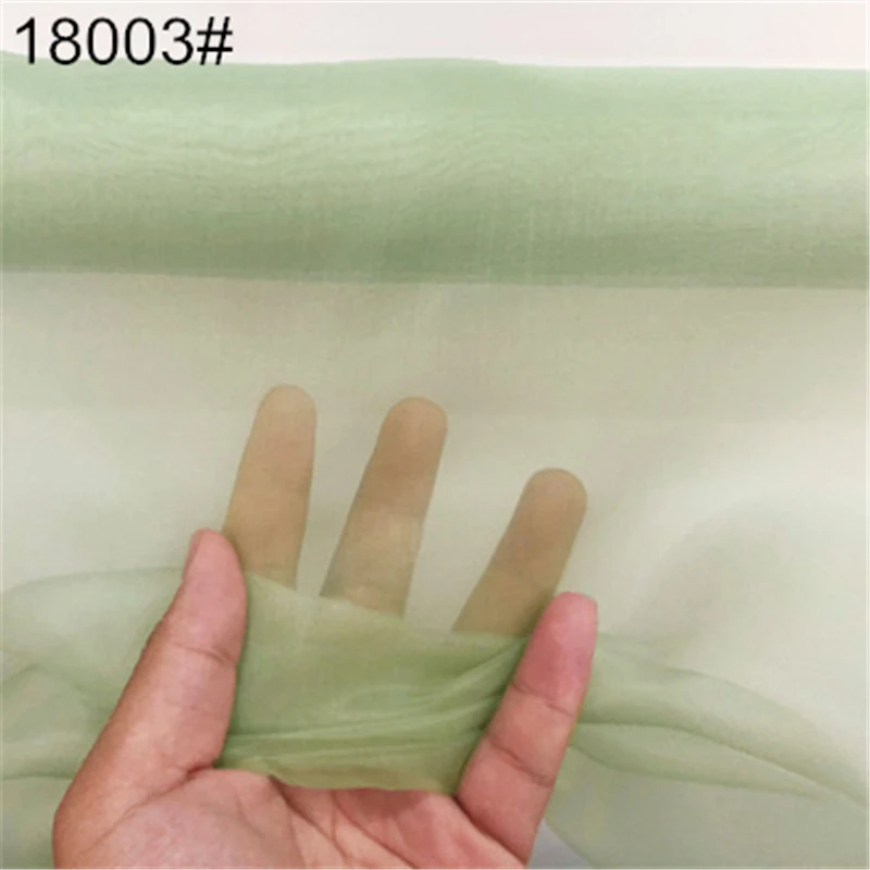 50 Colors Wedding Dress Fabric Silk Organza Fabric 100% Mulberry Thin Smooth Fabric Natural