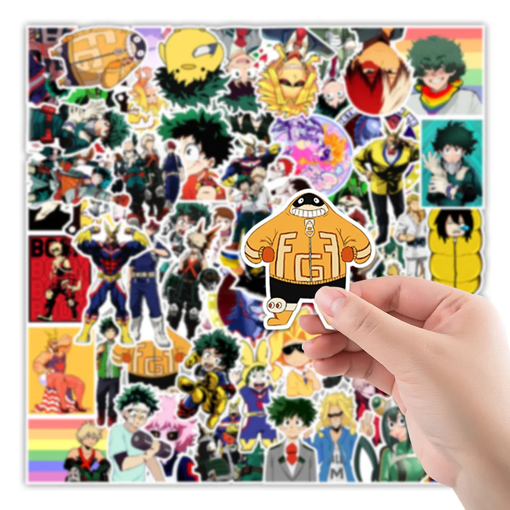 10/30/50PCS Anime My Hero Academia Sticker Computer Phone Water Cup Sticker Waterproof Sticker Wholesale