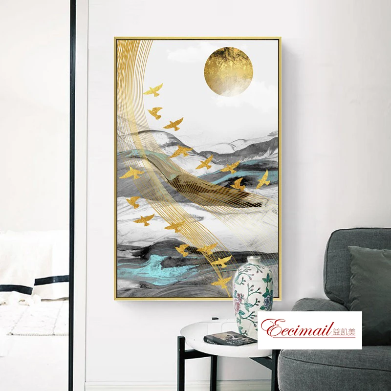 

EECAMAIL DIY Full Diamond Painting Entrance Abstract Corridor Aisle Vertical Version Modern Art Landscape Painting No Frame