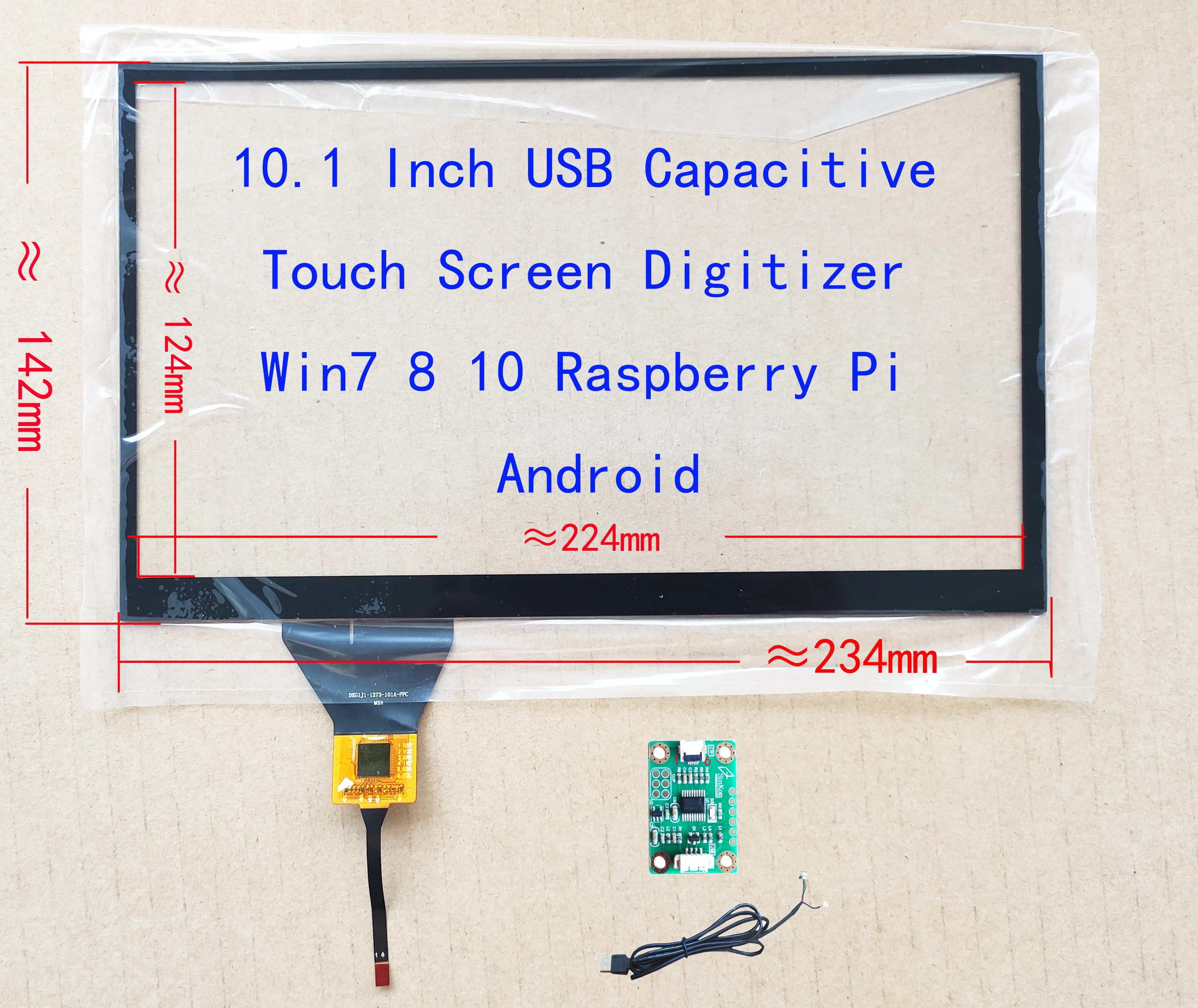 USB Capaictive Touch Screen Digitizer 4.3/5/6.2/6.5/7/7.85/7.9/8/8.9/9/10.1 9.7inch Raspberry Android WIN 7 8 10 USB Card board