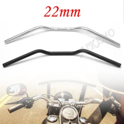 Motorcycle 22mm*670mm Black Chrome Retro Drag Handlebar Handle Bar Steering Wheel For Harley Honda Yamaha Sportster Iron 883
