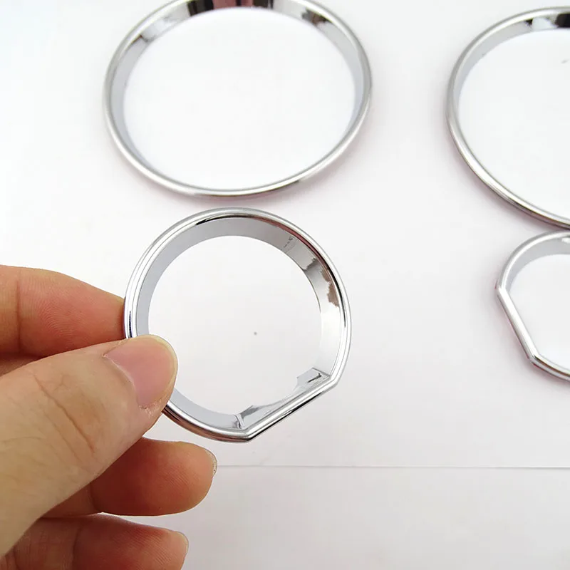 4pcs ABS Chrome Dashboard Bezel Trim Rings for BMW E32 E34 5/7 Series M5 Gauge Cluster Dial Dash Cover view 5