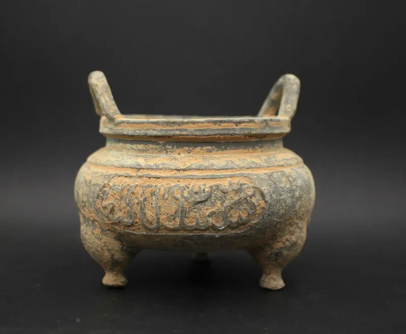 

Chinese Antiques 3 feets old brass xuande censer Incense Burner