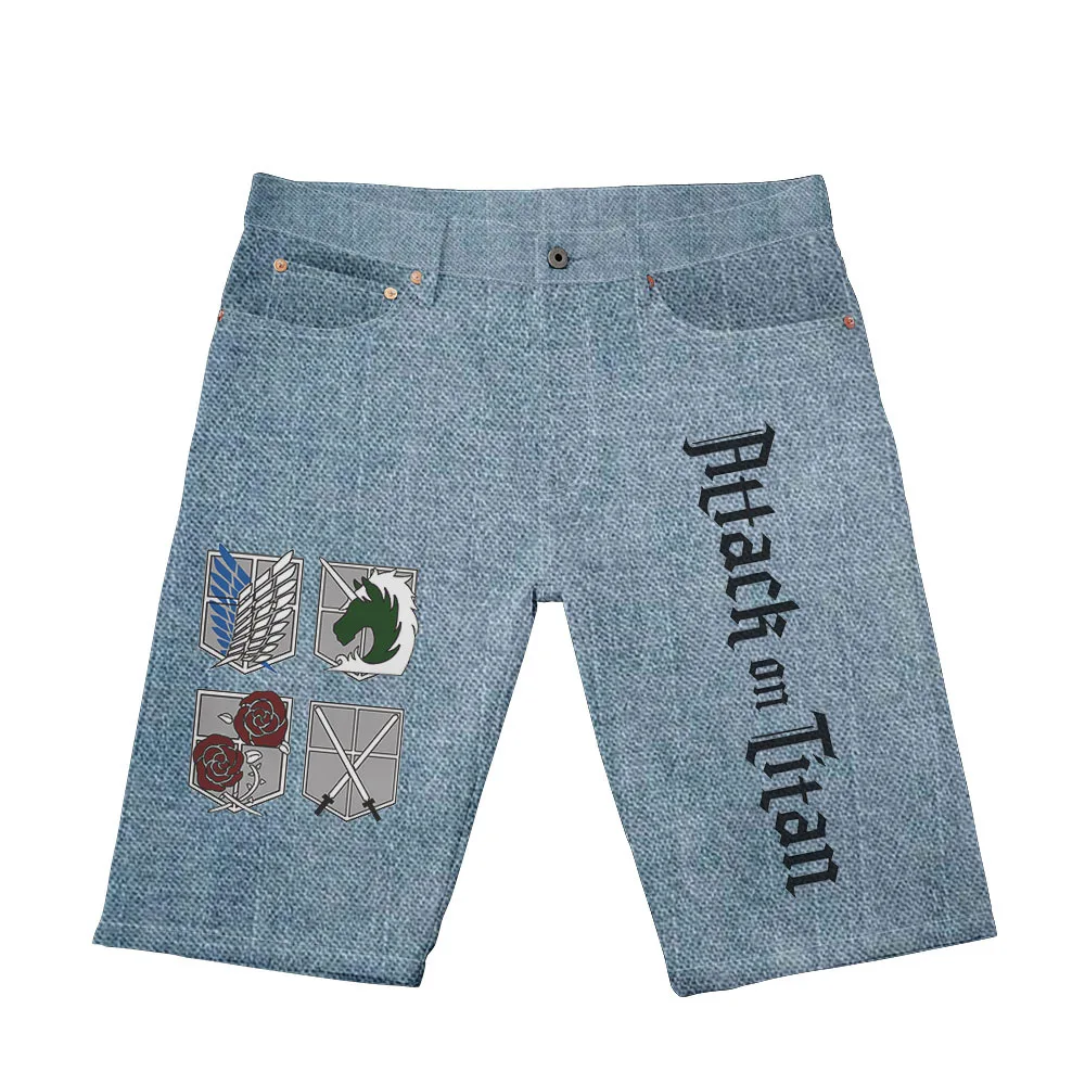 Attack On Titan Cospaly Anime Denim Pants Scout Legion Jeans Sweatpants Attack On Titan Costume Harajuku Streetwear Pantalones