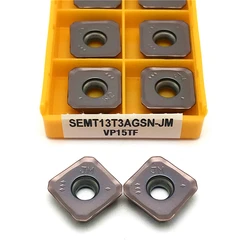 하이 퀄리티 밀링 공구 SEMT13T3AGSN-JM VP15TF 카바이드 인서트 선반 공구, CNC 밀링 인서트 SEMT 13T3 경질 합금 절삭 공구