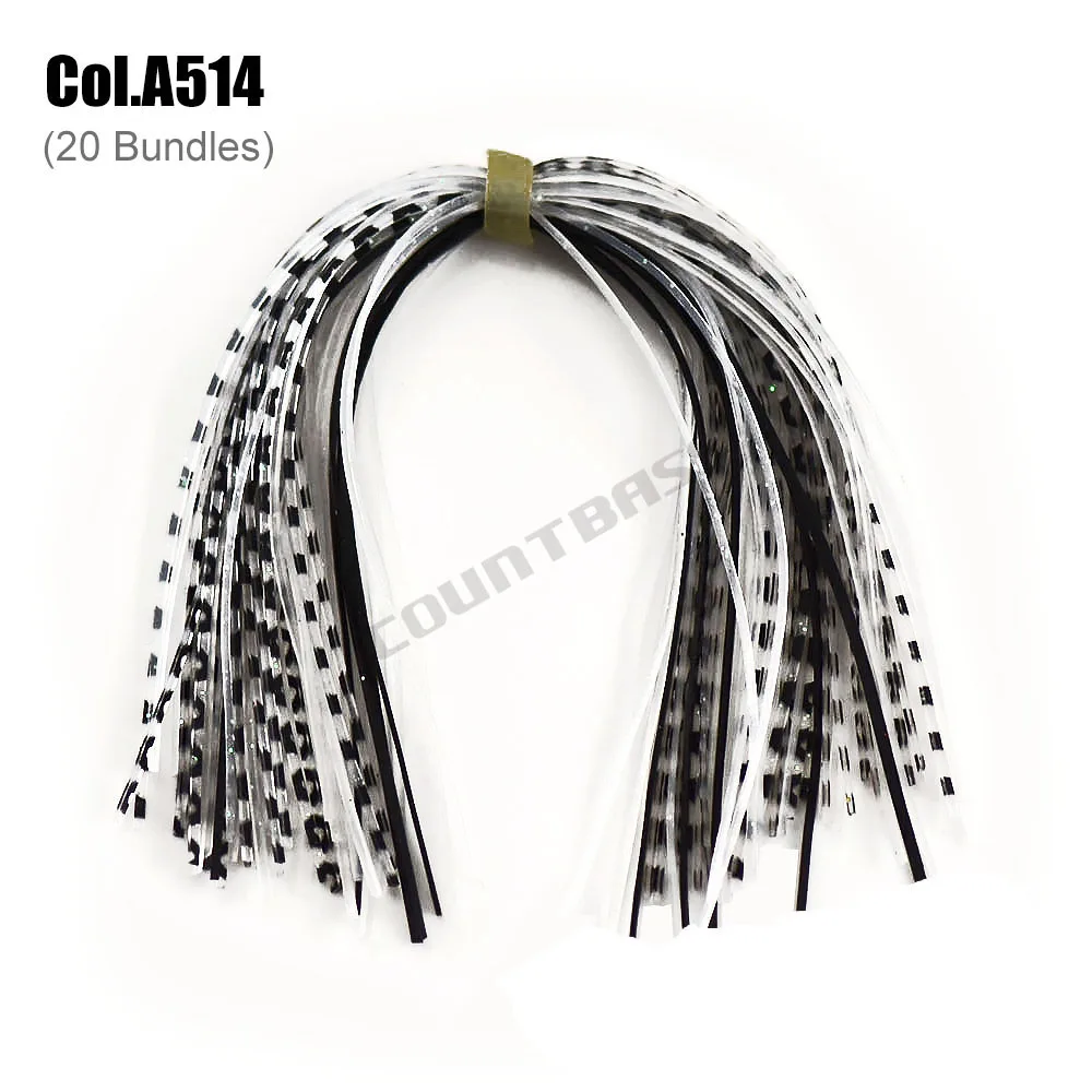 COUNTBASS 20 Bündel 50 Stränge Silikonröcke Angelzubehör, DIY Spinnerbatis Buzzbaits Gummi-Jig-Köder Tintenfischgummi – Detail 17