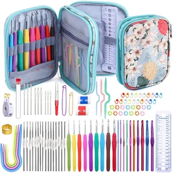 IMZAY 96Pcs Crochet Hooks Set With Knitting Needle Storage Box Knitting Needle Kit DIY Weaving Tool Accessories Set For Beginner