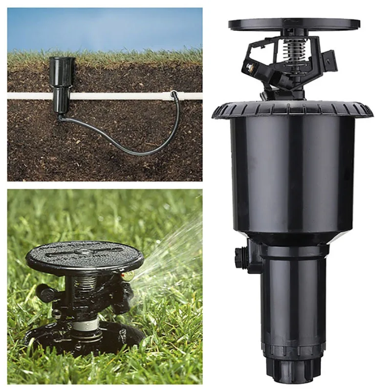 1/2 Inch,3/4 Inch Pop-up Spray Head Garden Sprinkler Auto Rotating Drip Irrigation Garden Sprayer Watering Lawn Watering Garden