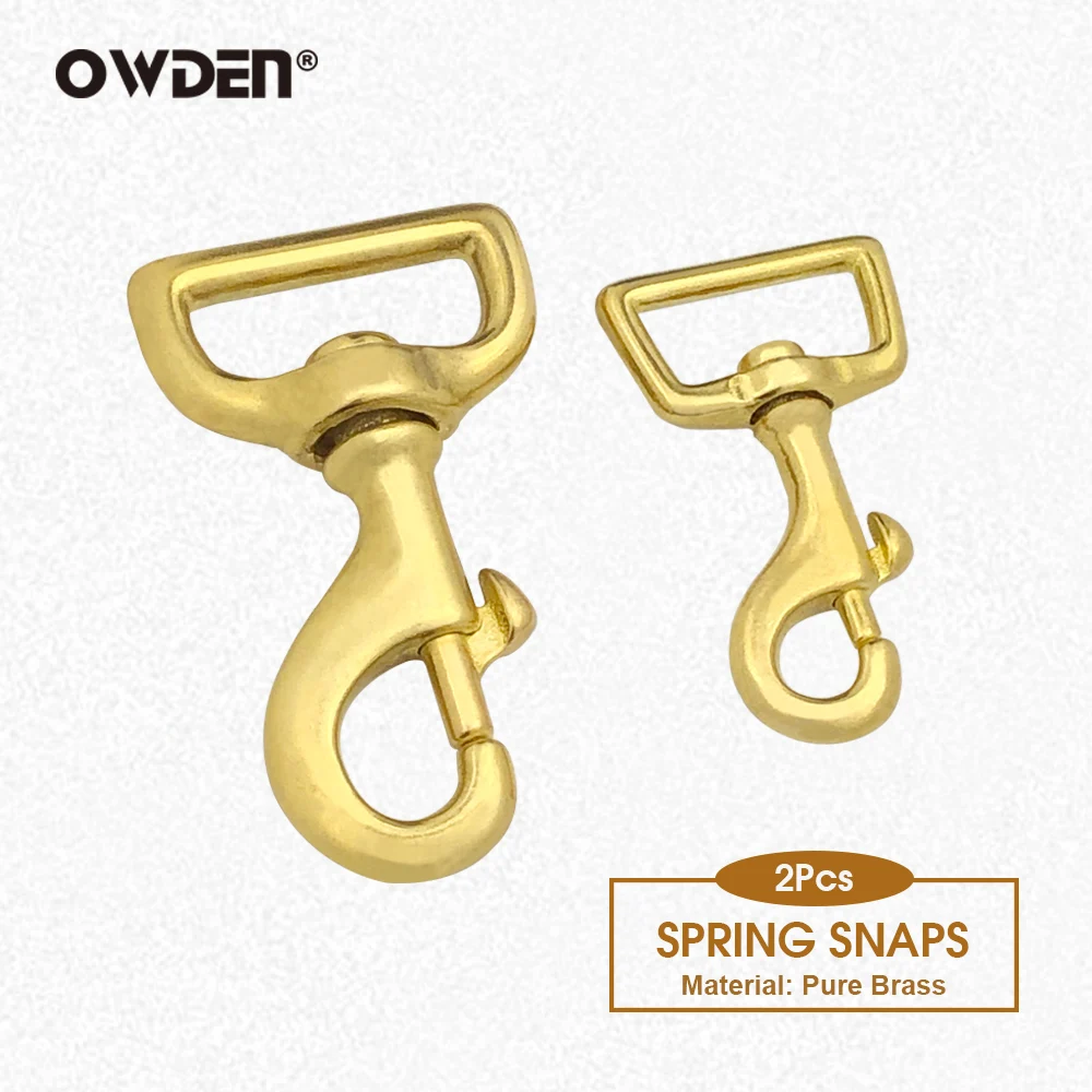 OWDEN Pure Solid Brass Trigger Swivel Eye Bolt Snap Hook