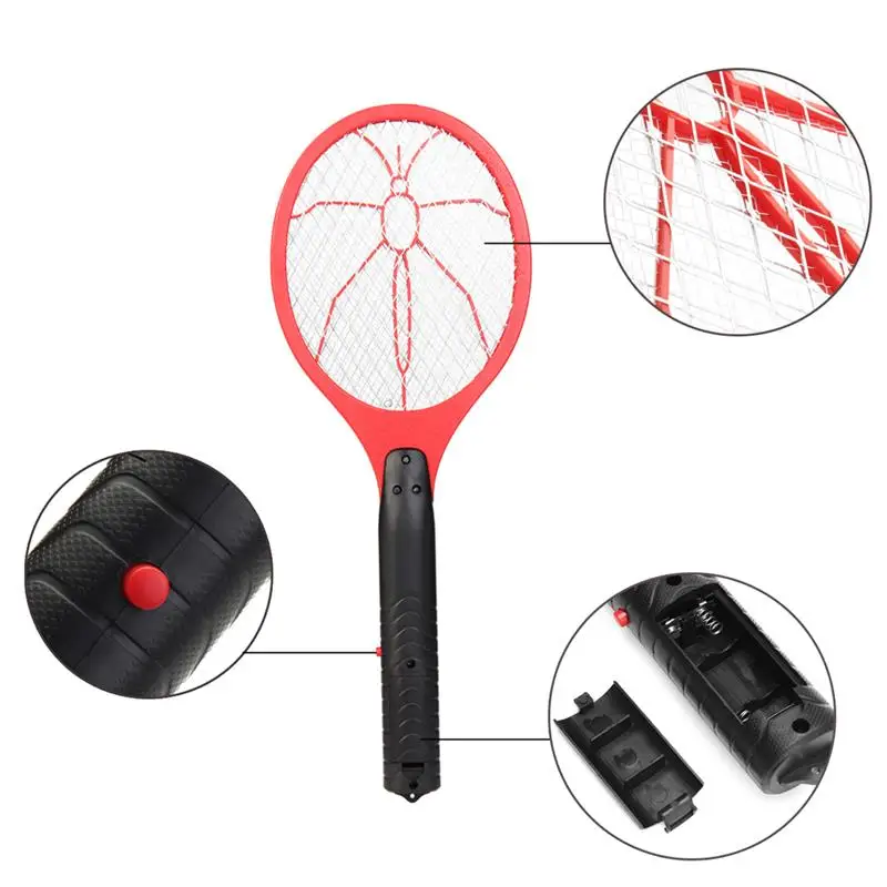 Fly Bat 3 Layer Mesh Bug Racket Portable Pest Insect Control Device Electric Anti-leakage Net Tool  Green