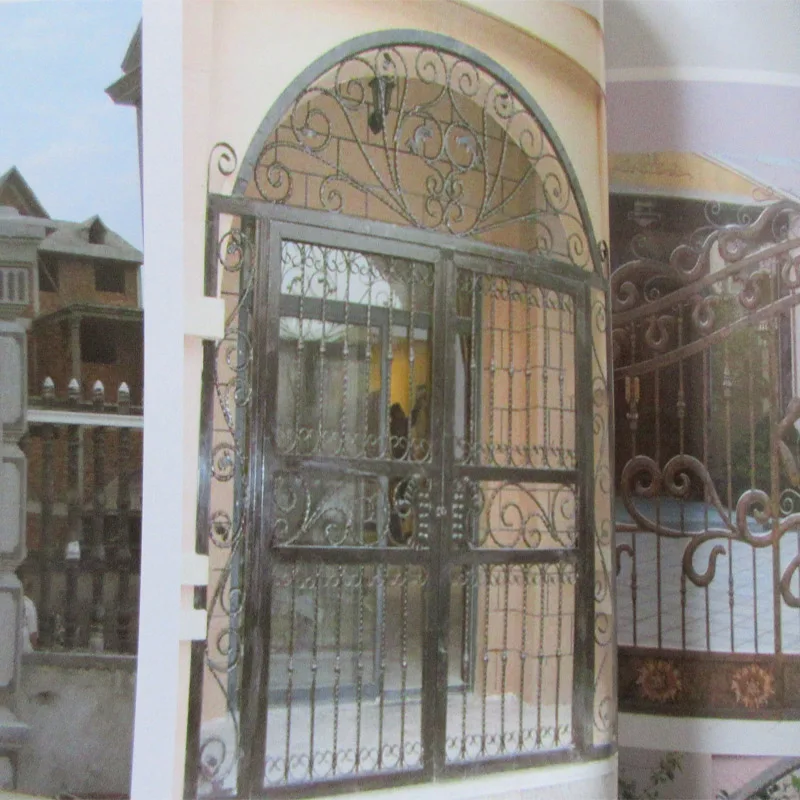 Conception de portes en fer forgé/portes fantaisie en fer pour maisons