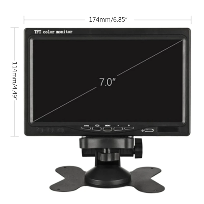 

G99F Multi-purpose 7 Inch LCD Monitor 480*234 Resolution Display Adjustable Stand for Different View Angle